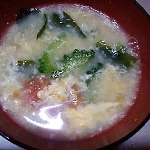 冷凍ゴーヤで５分❤ダシダで野菜スープ♪（卵ほか）